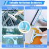 3 in 1 Window Cleaning Squeegee Multi Function Glass Mirror Wiper with Spray Bottle Microfiber Scrub Household Car Cleaner Tools