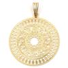 [L4356] - Gold Plated 'Carmen' Pendant (mandala) - 30 Mm