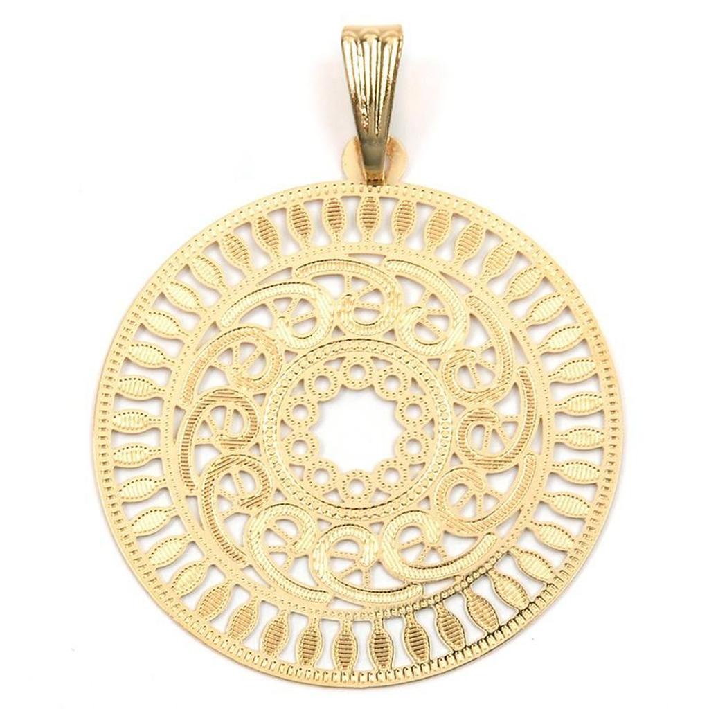 Les Trésors De Lily [L4356] - Gold Plated 'Carmen' Pendant (mandala) - 30 Mm