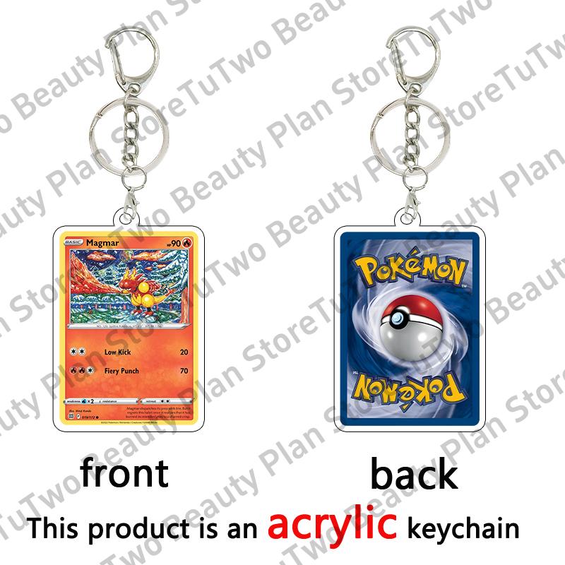 Anime Cartoon Venusaur Bulbasaur Charizard Mewtwo Pocket Monsters Acrylic Keychain Accessories Pendant Key Ring Charm Gifts Toys