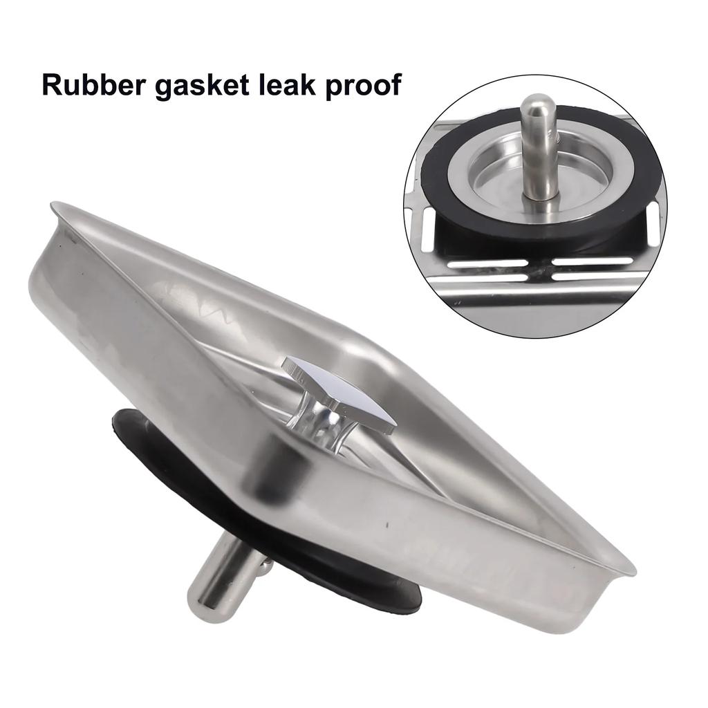 Сетка для кухонной раковины, слив, стойка-пробка, сливная пробка, фильтр-корзина из нержавеющей стали, пробка, квадратная сетка для кухонной раковины, пробка