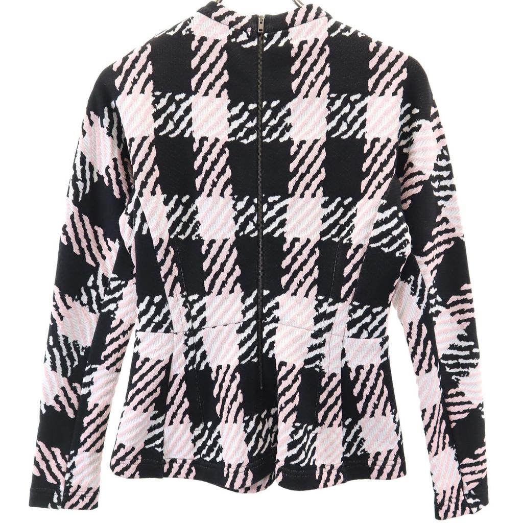 Marni Сделано в Италии Клетчатый узор Длинный рукав Крой 38 Розовый x Черный Женский Б/у