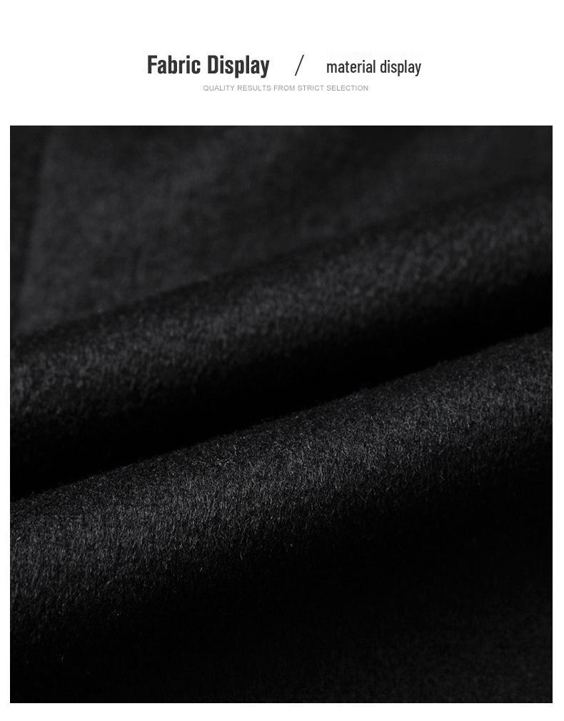 Men's Mid-Length Wool Slim Fit Trench Coat