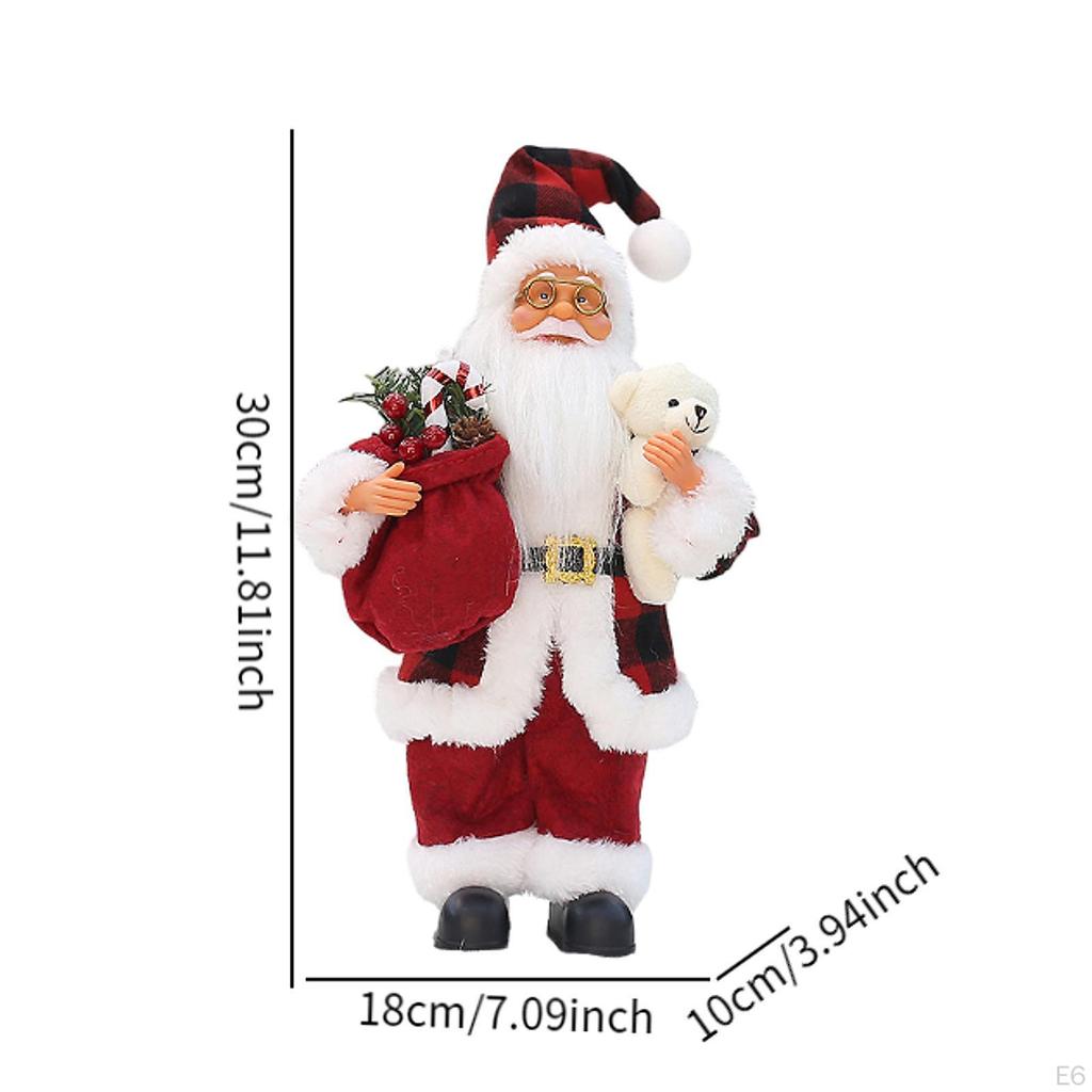 Рождественская стоящая Санта 12'' коллекционная фигурка украшение статуэтка милая для
