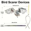 Bird Scarer Reflective Double-Sided Garden Bird Repeller Artifact Reflective Owl For Woodpecker With Sound For Garden Home Yard