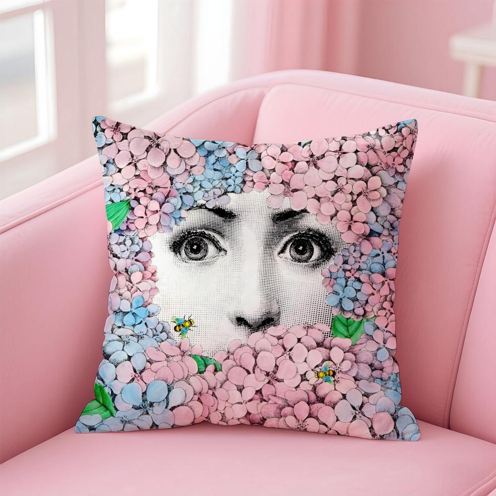 Minimal Abstract Women Simple Anime Art Cushion Cover Pillow Case Soft Skin Friendly Fabric Concealed Zipper