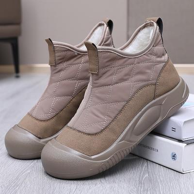 Женские зимние сапоги Новые флисовые утепленные нескользящие теплые сапоги на зиму 2025 Мамины туфли для среднего и пожилого возраста Хлопковые туфли