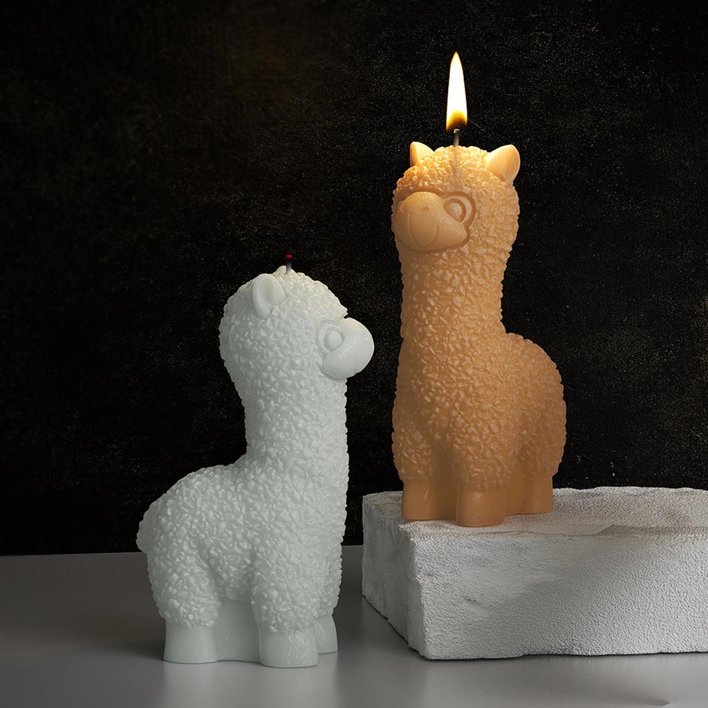 3D Alpacas Candle Silicone Moulds Animal Resin Castings Molds DIY Baking Molds Scented Candle Molds Home Decorations
