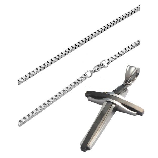 Мужское ожерелье из титановой стали, многослойное комбинированное большое ожерелье, ювелирные изделия из нержавеющей стали, женская мода, универсальные аксессуары в стиле хип-хоп