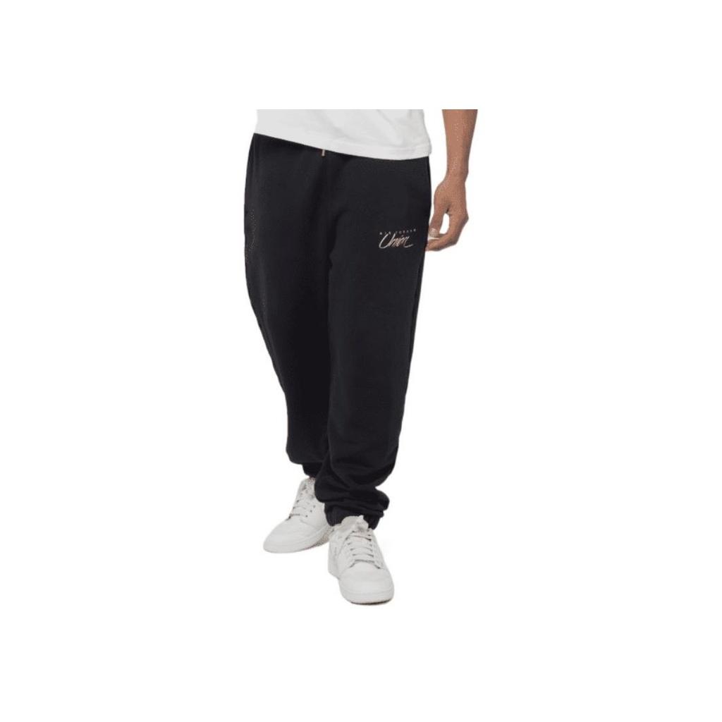 Jordan Union Collaboration Series Solid Logo Joggers With Drawstring Unisex Bottoms Black DV7337-010
