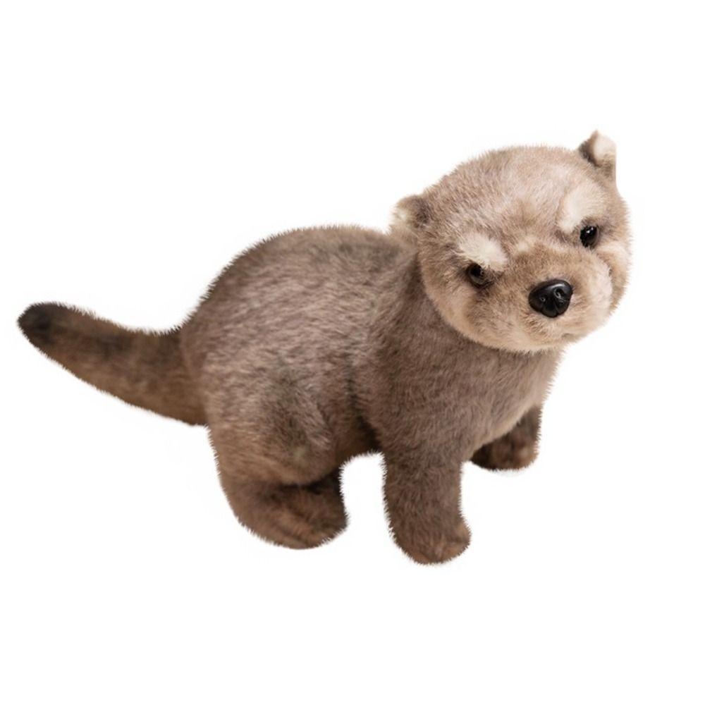 PP Cotton Brown Otter Plush Toy Soft Simulation Otter Toy Doll Decorate Present