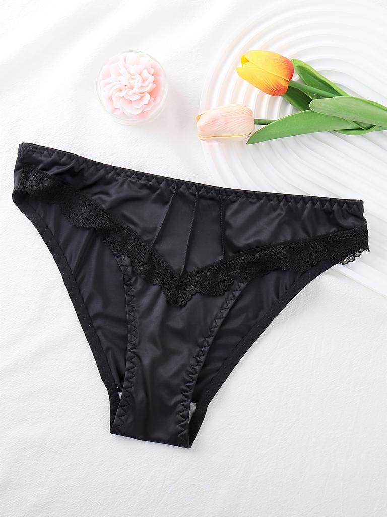 Элегантные кружевные трусики с вышивкой, дышащие и удобные, бесшовные трусики, женское нижнее белье
