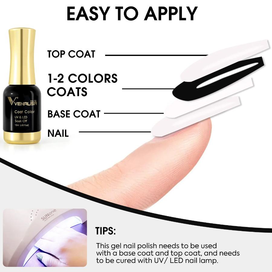 Venalisa Гель-лак для ногтей Hema TPO Free Полуперманентный Желейный Телесно-розовый цвет Soak Off УФ/LED Ультра-бриллиантовый лак 12 мл