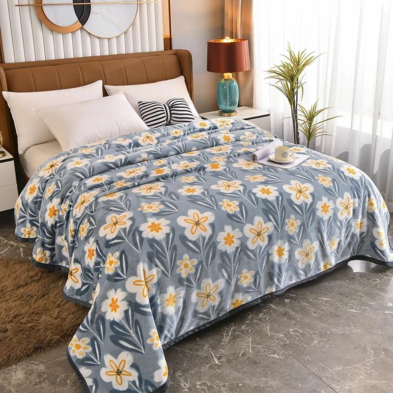 Белое цветочное одеяло, роскошное теплое, пушистое, мягкое, уютное фланелевое одеяло для дома, дивана, кресла, декоративное одеяло для спальни, кровати