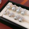 French Shijia Pearl Ear Clips: Elegant Non-Pierced, Luxurious, Versatile and Fashionable Earrings for Women