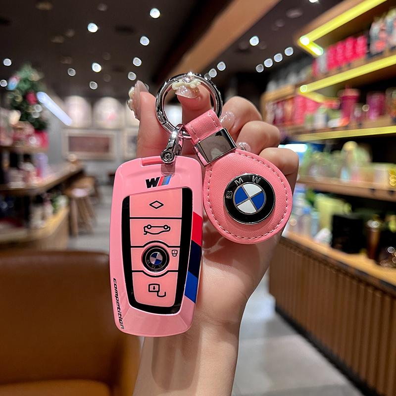 BAGG9 Car Sticker M-Power Racing Styling Car Key Case Cover For BMW 530i 550i 320i 1 2 3 4 5 Series 118i 225i M240i F20 F21 F30 F31 F2