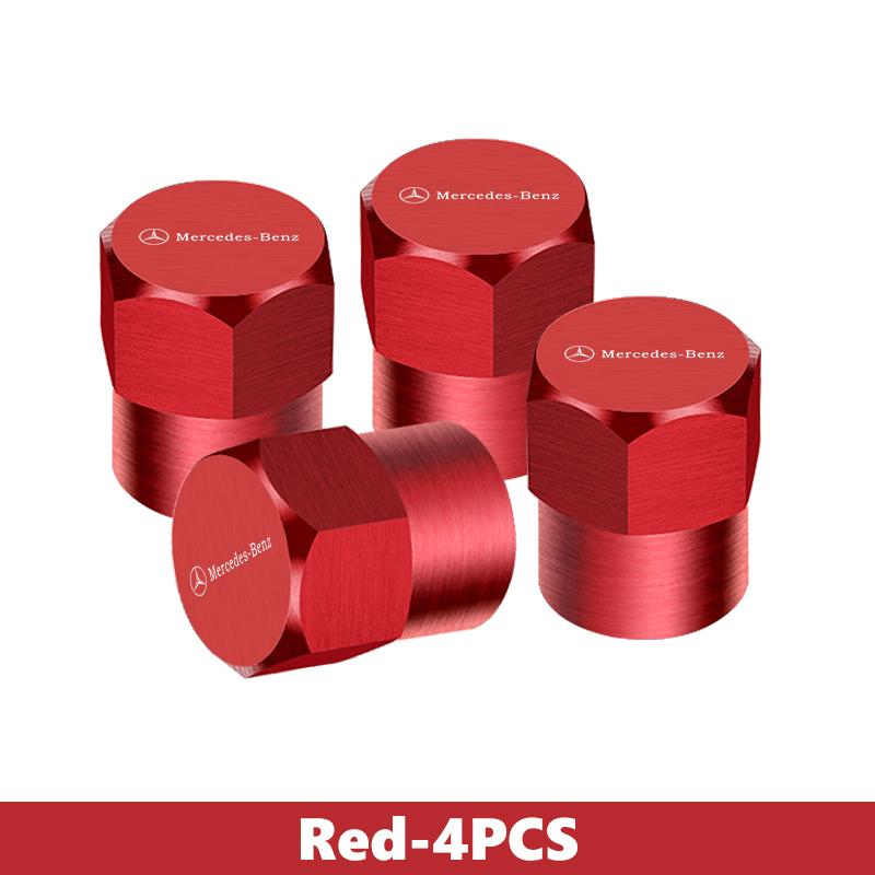 AABII1 For Benz 4Pcs Car Styling Alloy Wheel Tire Valve Cap Stem Cover Protect Accessories Exclusive AMG SPRINTER V CLASS VIANO W124