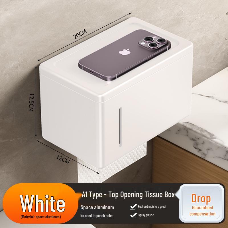 Настенный держатель для салфеток и полотенец без сверления, цвет оружейный серый