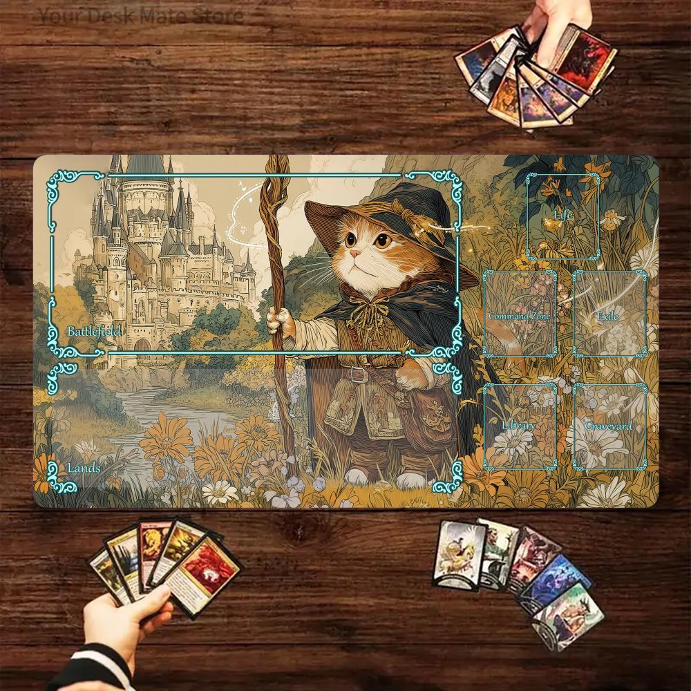 Magic Card Battle Mat Ukiyoe Themed Anime Warrior Design Mtg Playmat Gathering Gaming Mats Tapete Tcg Mtg Mouse Pad