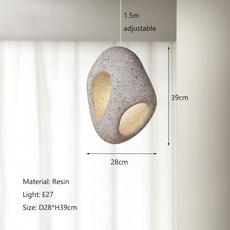 LED Art Wabi-sabi Style Creative Restaurant Pendant Light Post Modern Lustre Bedroom Dining Room Home Decor Bedside Hanging Lamp