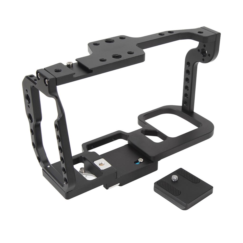 Video Cage Camera Rig Aluminium Alloy Strong Grip Quick Release with Cold Shoe 14in 38in Screw