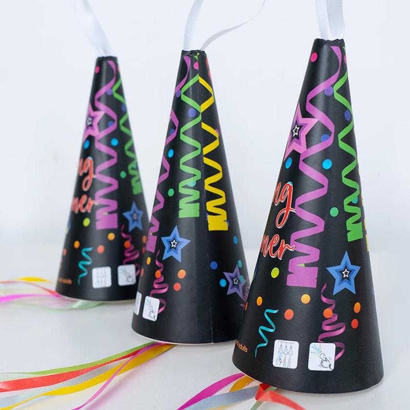 Мороженое Ленточный фейерверк, брошенный вручную Фейерверк Трубчатый фейерверк Красочные украшения для вечеринки по случаю дня рождения Фото Атмосфера Реквизит