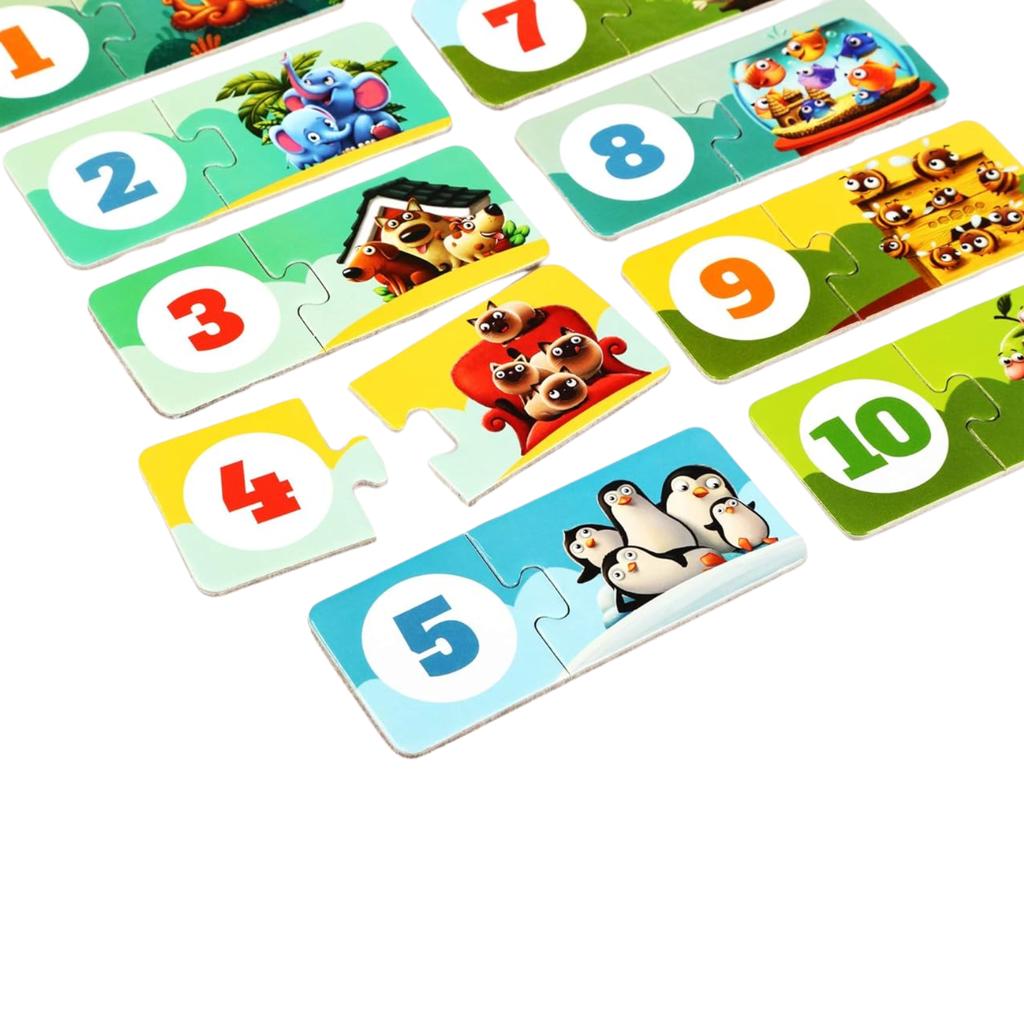 Puzzle Moi Przyjaciele Zwierzątka Nauka Matematyki Liczenie Zestaw