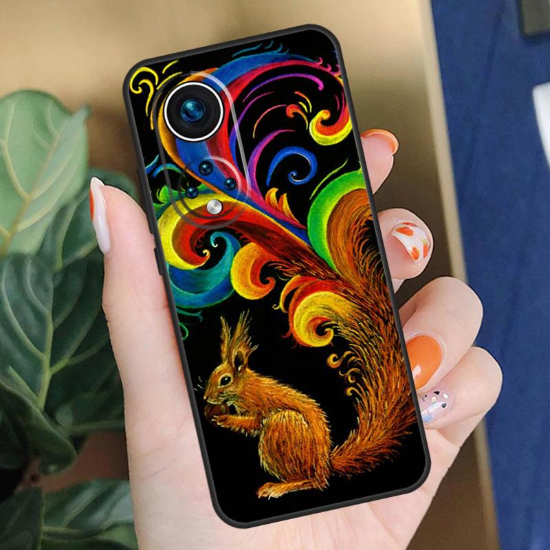 Мультяшный Чехол-Белка Для Honor X8b X9b X9a X8a X8 X9 X9c 50 70 90 Lite Honor 200 Pro Magic 7 5 6 Lite Чехол