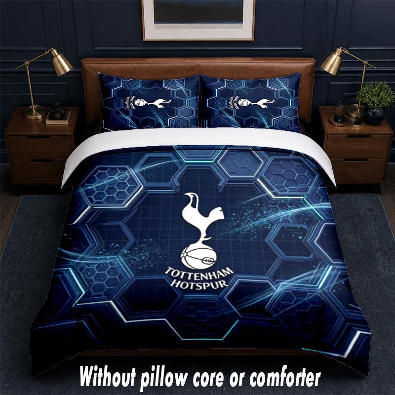 Дизайн Tottenham Hotspur Постельное белье Комплект 1 пододеяльник + 2 наволочки Мягкое дышащее домашнее постельное белье