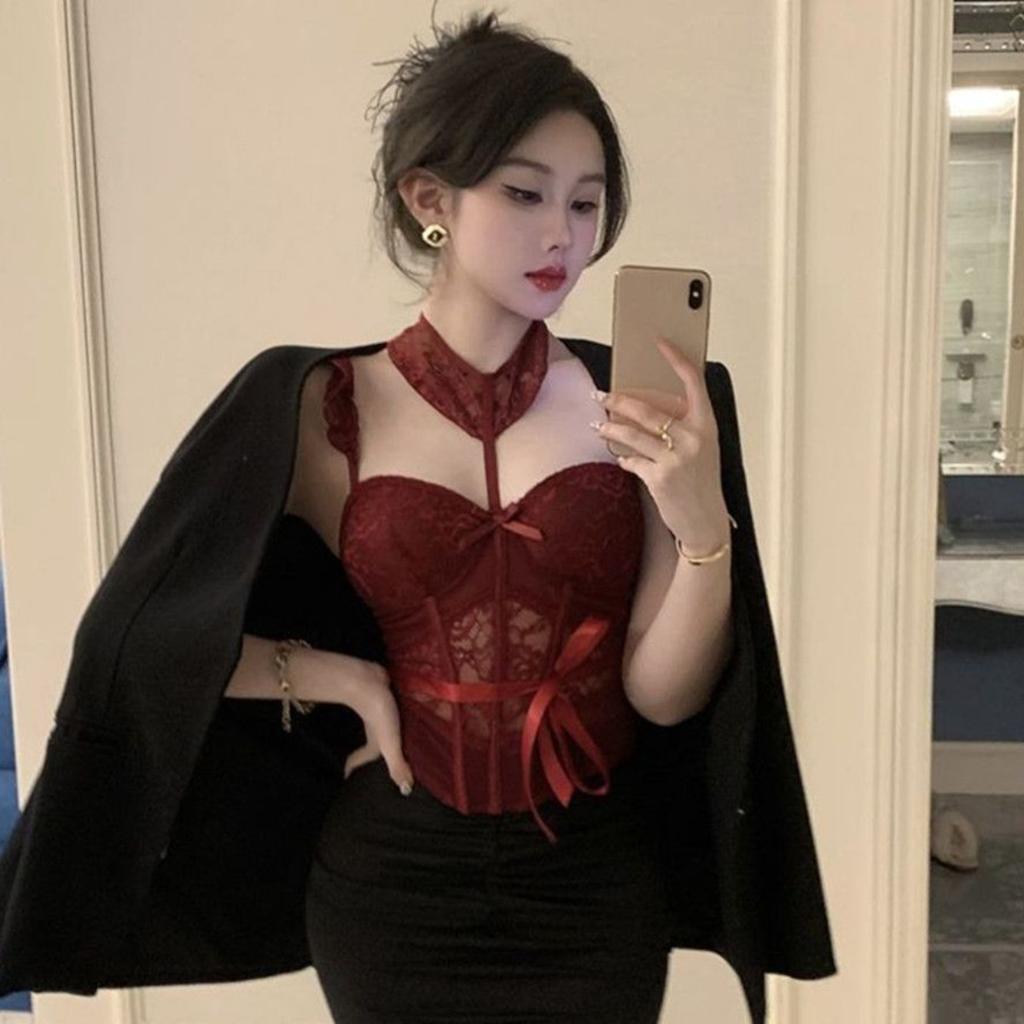 Бюстгальтер Fishbone Pure Want To Wear Кружево с подкладкой для груди Верх с подвязками и коротким нижним жилетом внутри