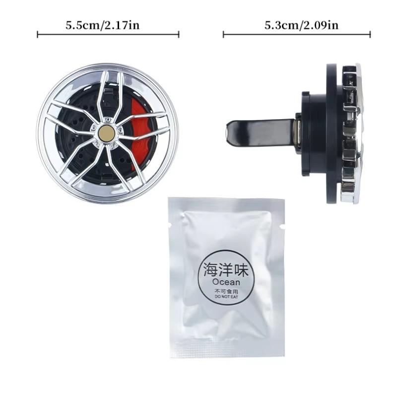 Rotatable Car Air Freshener Clip Auto Wheel Hub & Air Vent Fragrance Tire Fragrance Clips Decorative Car Accessories