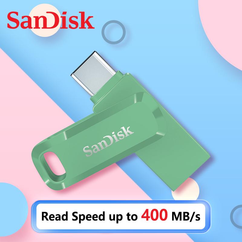 SanDisk 128 ГБ otg usb type c Флешка 64 ГБ 256 ГБ 512 ГБ Ultra Dual GO OTG Флешка оригинальная sandisk usb Карта памяти U Диск для телефона Type C Ноутбук