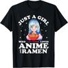 Аниме и Рамен Любитель Просто Девушка Смешная Японская Аниме Футболка Футболка
