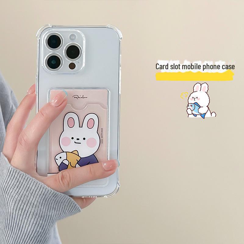 Чехол-держатель для карт Zhitai Cartoon для iPhone 15/14 Pro Max/XS