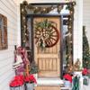 Christmas Wreath Wooden Door Hanging Farmhouse Wagon Wheels Wreath
