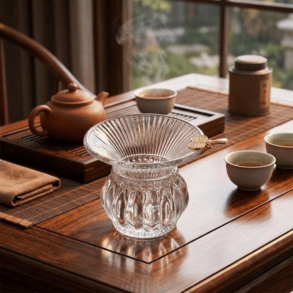 Japanese-Style Glass Tea Strainer Transparent Tea Distributor Tea Ceremony