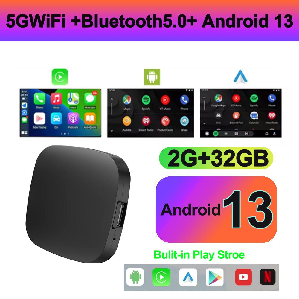 Carplay Box Android 13 Беспроводной Android Auto Smart TV Box Автомобильная Интеллектуальная Система Поддержка WIFI Netflix YouTube Обновление FOTA