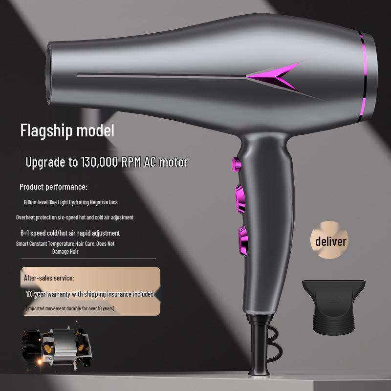High Power Blue Light Negative Ion Hair Dryer with Strong Wind