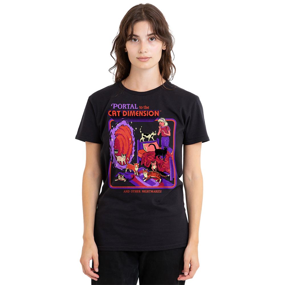 Steven Rhodes Unisex Adult Portal To The Cat Dimension T-Shirt