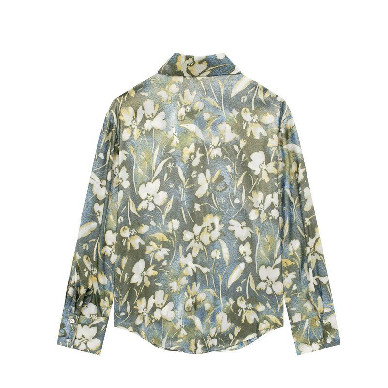 Fashion Style 2024 Spring New Women's Metal Surface Print Shirt High Waist Pleated Skirt 2592906 303