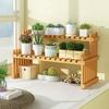 Indoor Plants Holder Household Flower Pot Shelves Bay Window Plant Simple Balcony Rack Pot Organizer Small Bookshelf Storage