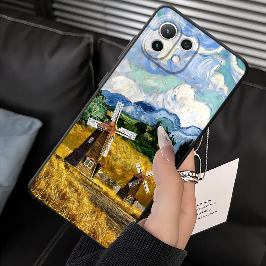 Чехол для телефона Funda для Xiaomi Mi 10T 11T 13 Lite 12X 11 12 14 12T Pro Креативный масляный пейзаж
