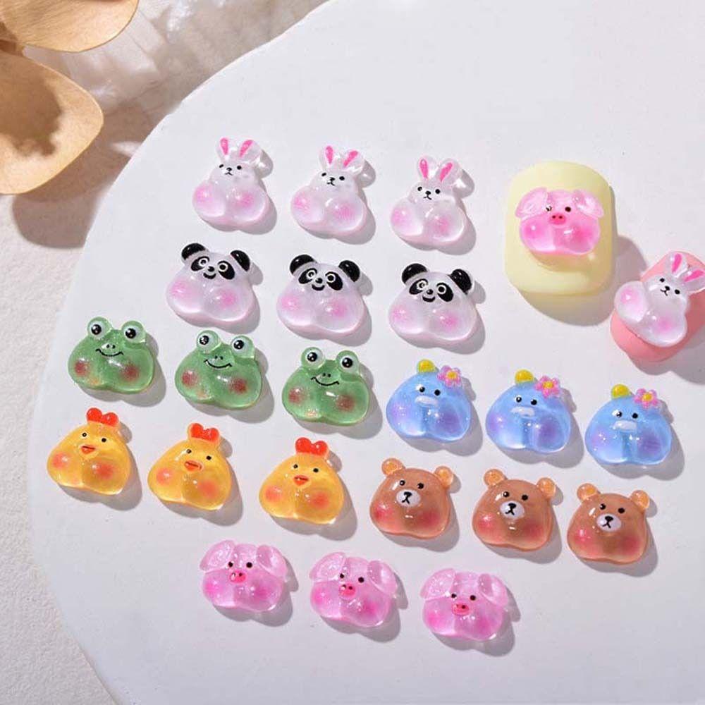 Rabbit Cartoon Nail Decorations Animal Nail Rhinestones 3D Nail Jewelry Cartoon Nail Drills
