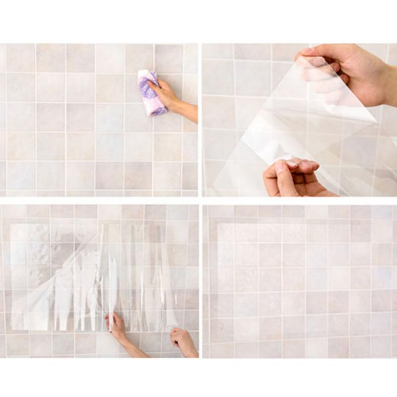 Kitchen Selfadhesive Waterproof Oilproof Clearglossy Wallpaper Adhesive Film