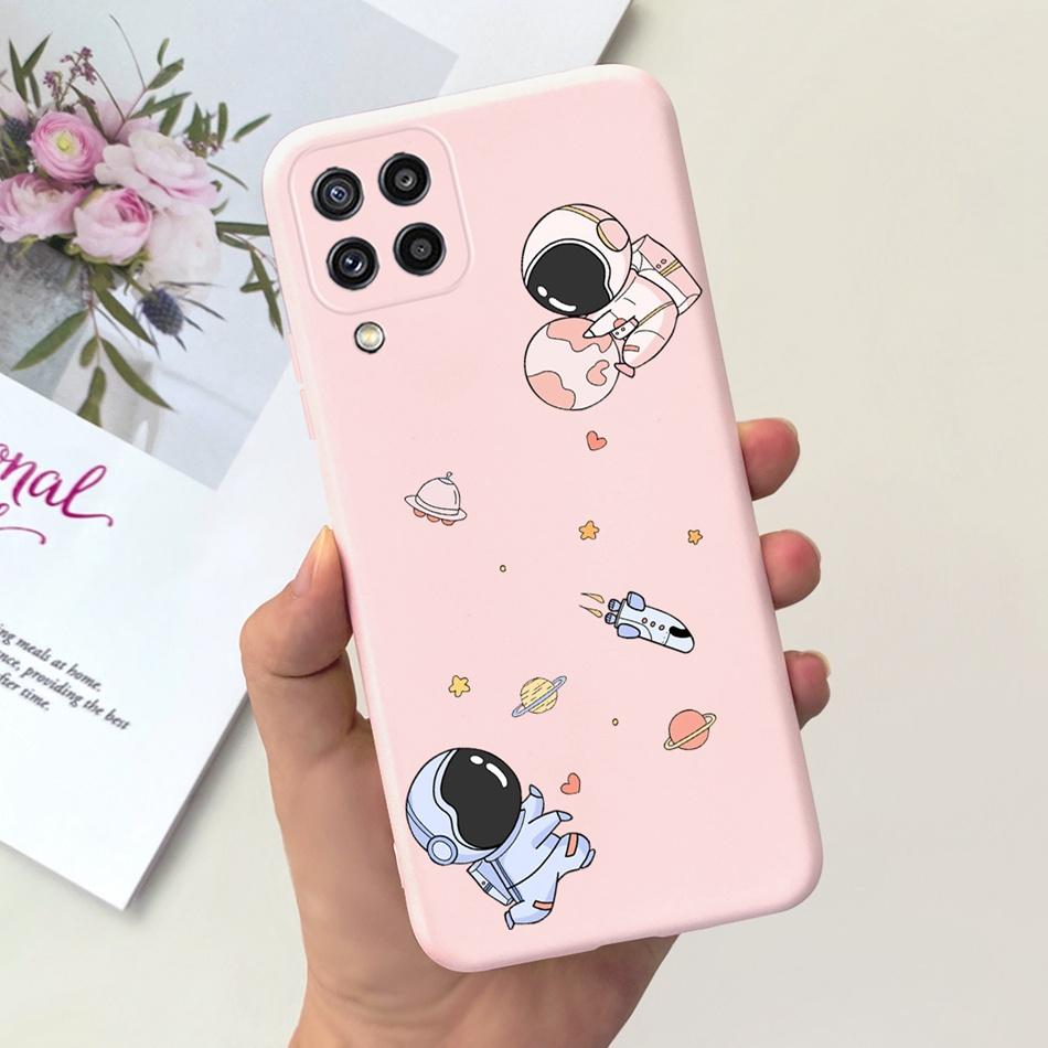 Чехол для телефона Samsung Galaxy M22 Samsung M22 F22 SM-M225F E225F Милый Мультяшный Кот Конфетный Цвет Мягкий Силикон Задняя Крышка Телефона