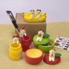 Cat Pen Organizer Resin Art Pen Storage Container Mini Seal Storage Jar Office School Supplies