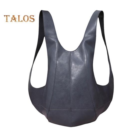 Рюкзак из искусственной кожи, водонепроницаемый, ретро, однотонный, с широкими плечевыми ремнями, в форме жилета, большой емкости, уменьшающий нагрузку, сумка для школы, работы, путешествий