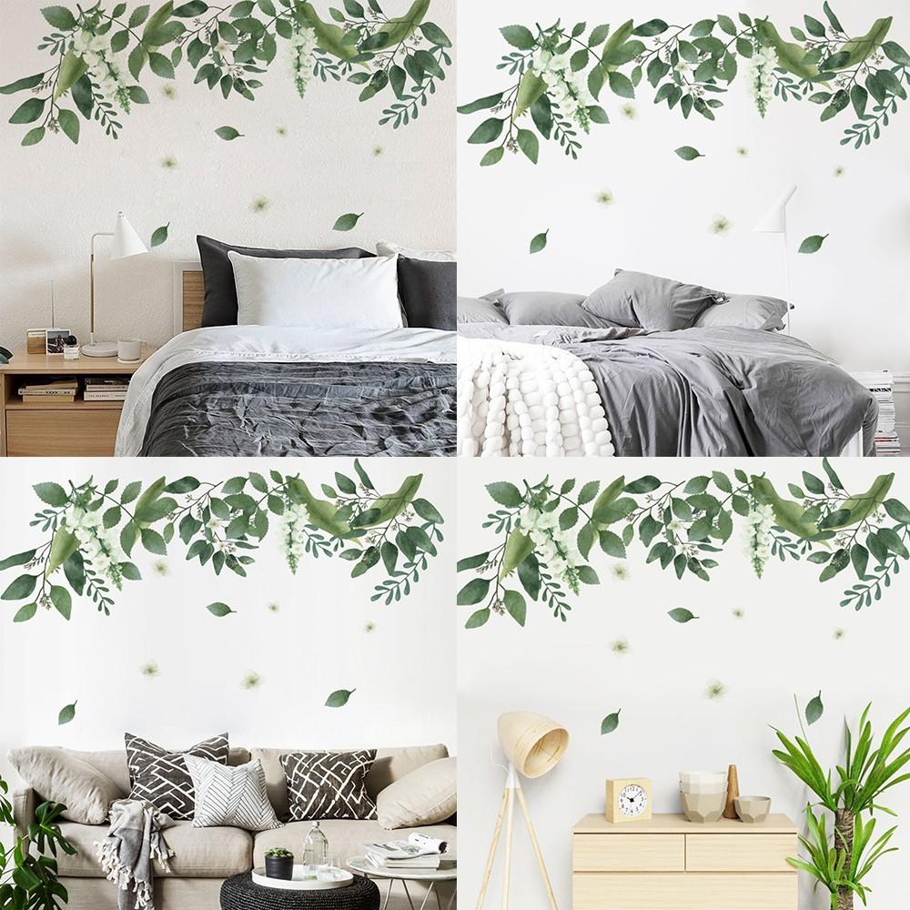 Tropical Leaves Green Plant Wall Sticker PVC Decal Nursery Art Mural Home Decor