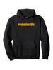 Casual #volunteerlife Graphic Hoodie - Black Pullover with Orange "Volunteer" Print