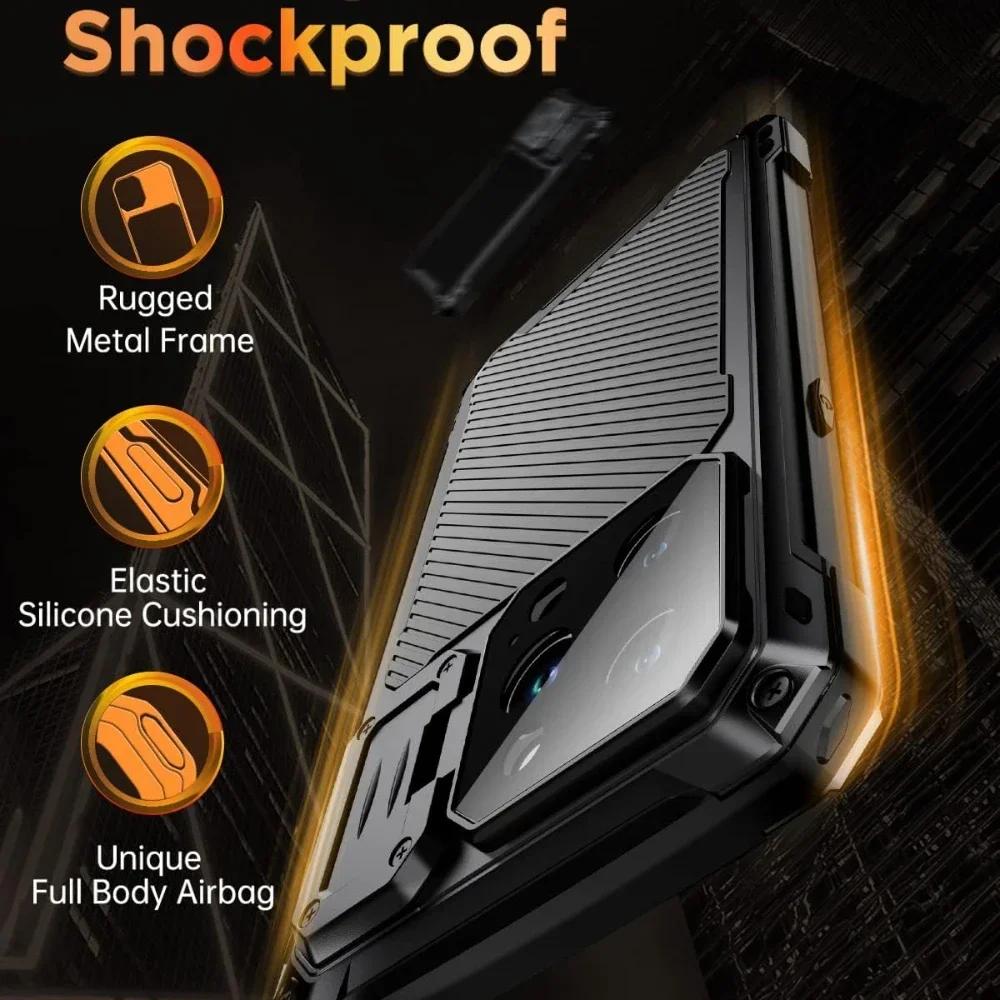 Для iPhone 16 15 Plus 14 Pro Max Алюминиевый Металлический Ударопрочный Магнитный Чехол Сверхпрочная Броня Чехол с Защитой Экрана Защитой Объектива Подставкой